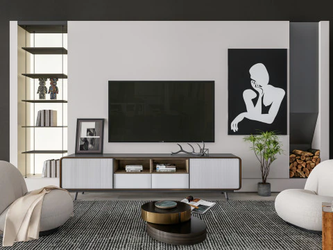 TV wall 39 3D Model