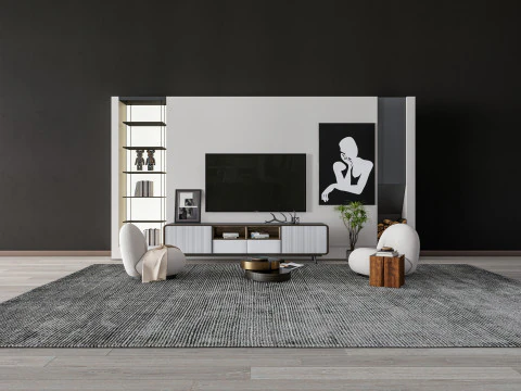 TV wall 39 3D Model