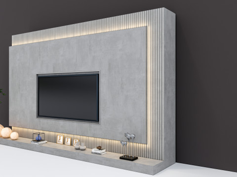 TV wall 40 3D Model