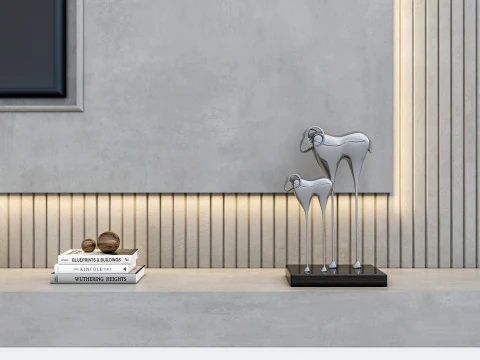 TV wall 40 3D Model