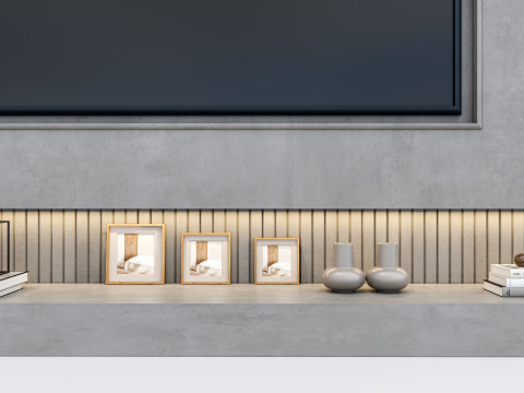 TV wall 40 3D Model