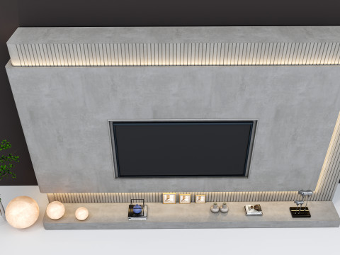 TV wall 40 3D Model