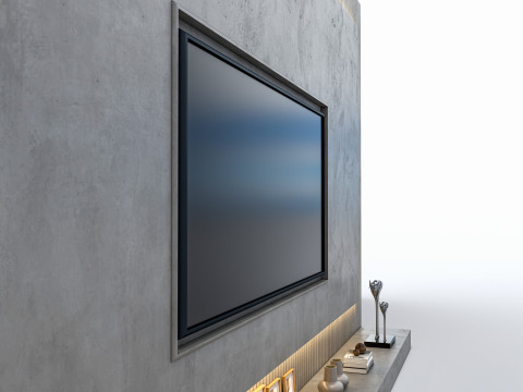 TV wall 40 3D Model