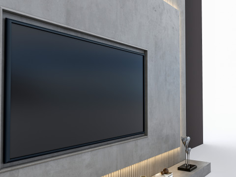 TV wall 40 3D Model
