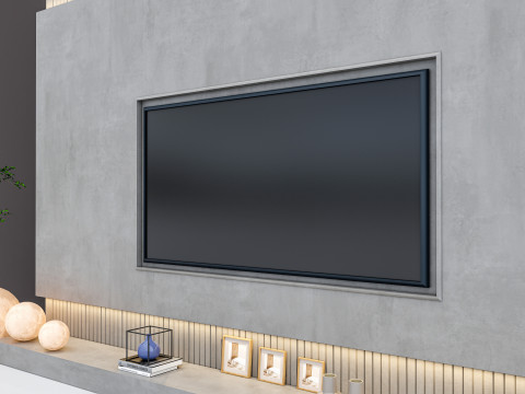 TV wall 40 3D Model