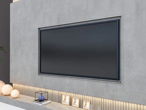 TV wall 40 3D Model