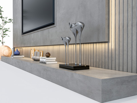 TV wall 40 3D Model