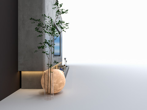 TV wall 40 3D Model
