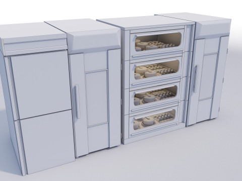 Bakery baking ovens 3D मॉडल