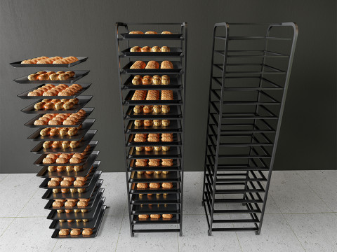 Bakery tray trolly 3D Модель