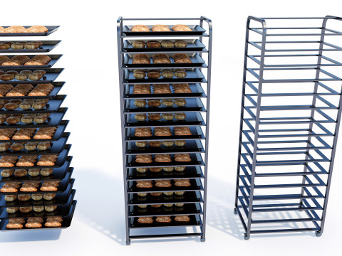 Bakery tray trolly 3D Модель