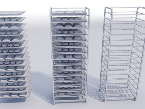 Bakery tray trolly 3D Модель