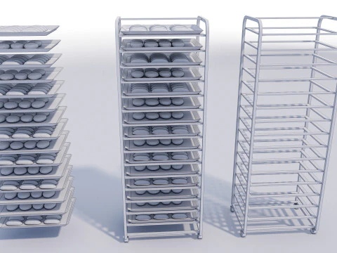 Bakery tray trolly 3D Model