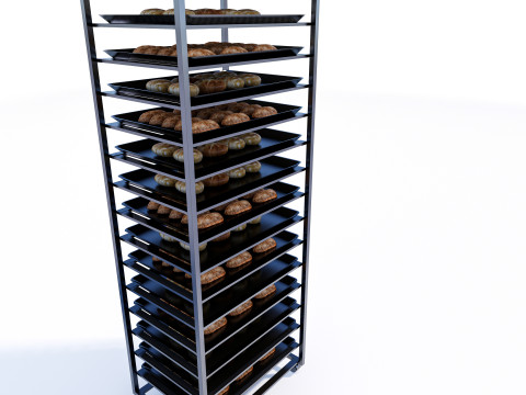 Bakery tray trolly 3D Модель