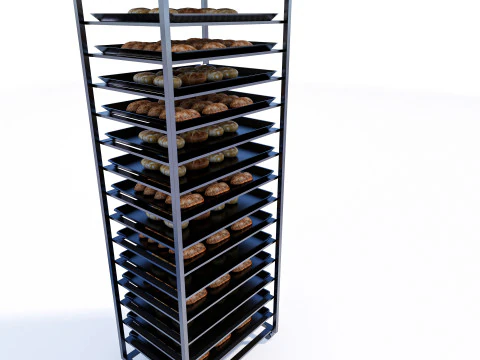 Bakery tray trolly 3D Model