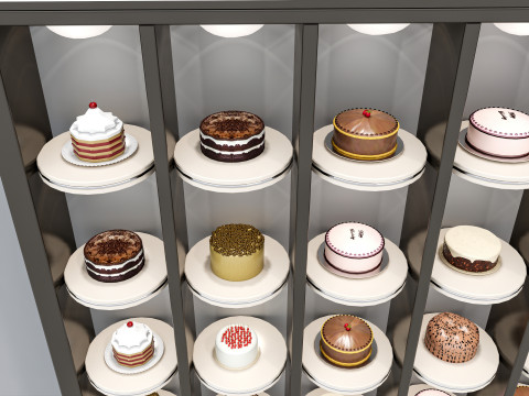 Bakery cake display 3D Модель