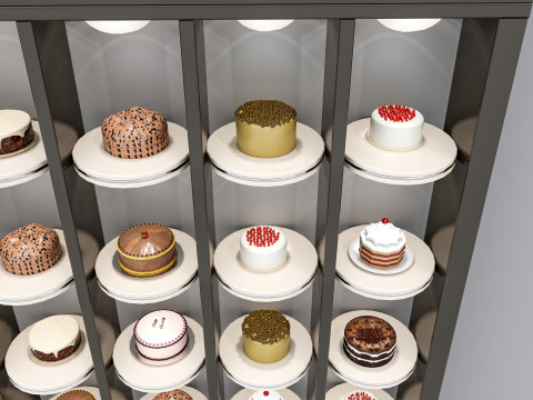 Bakery cake display 3D Модель