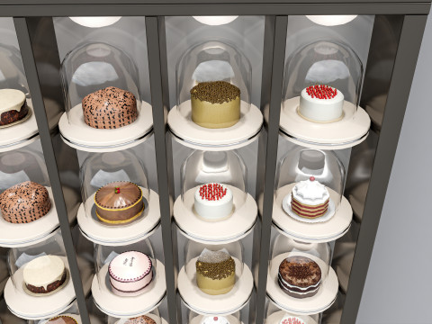 Bakery cake display 3D Модель