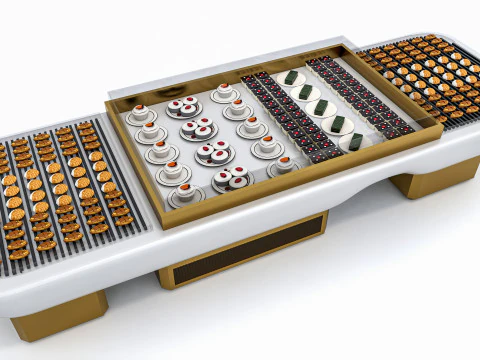 Esposizione di prodotti da forno Modello 3D