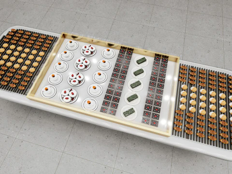 Esposizione di prodotti da forno Modello 3D