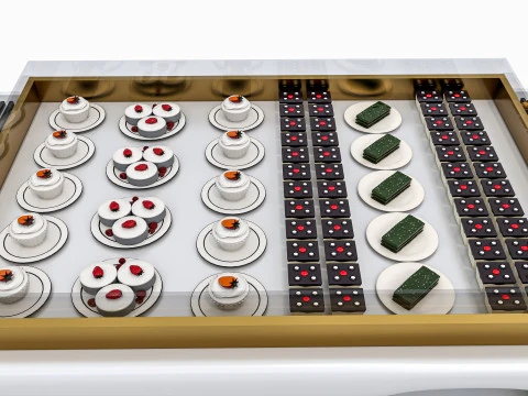 Esposizione di prodotti da forno Modello 3D