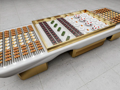 Esposizione di prodotti da forno Modello 3D