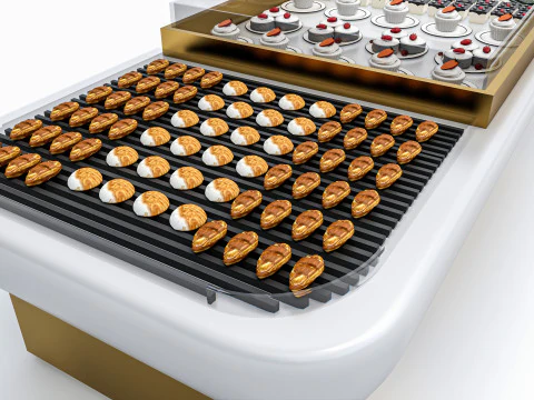 Esposizione di prodotti da forno Modello 3D