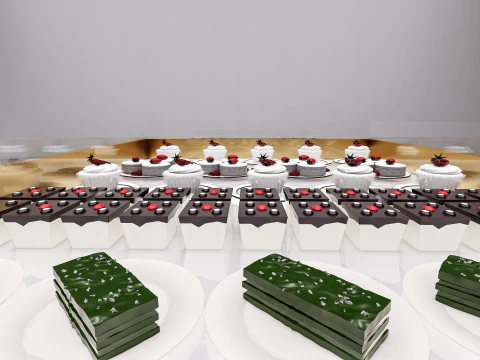 Esposizione di prodotti da forno Modello 3D