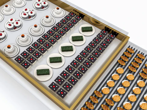 Esposizione di prodotti da forno Modello 3D