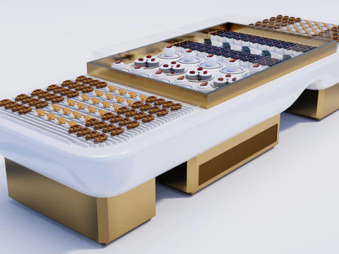 Esposizione di prodotti da forno Modello 3D