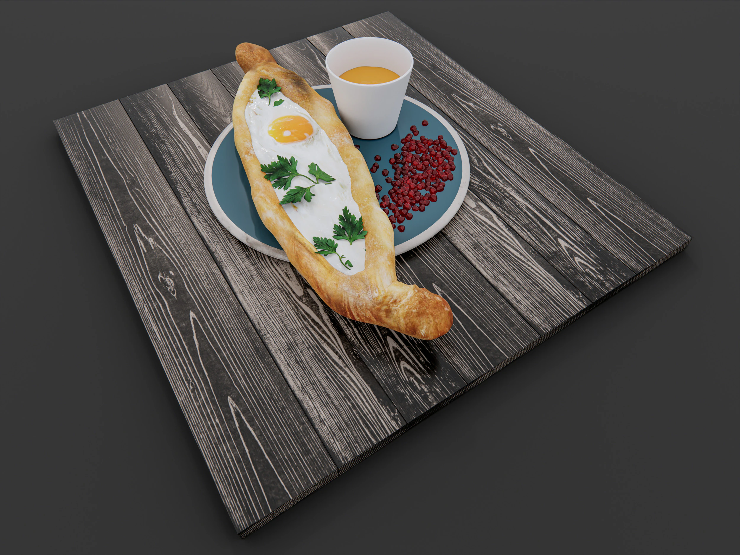 Hamb&uacute;rguer de padaria de caf&eacute; da manh&atilde; Modelo 3D .c4d .max .obj .3ds .fbx .stl .blend 