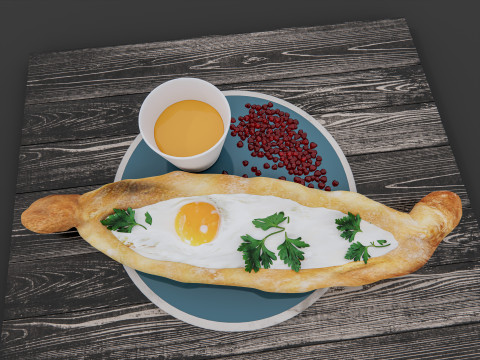 Breakfast bakery burger Model 3D