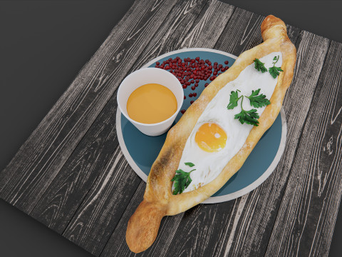 Breakfast bakery burger Model 3D