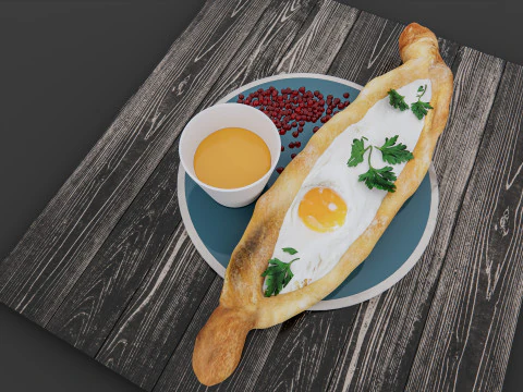 Hamb&uacute;rguer de padaria de caf&eacute; da manh&atilde; Modelo 3D