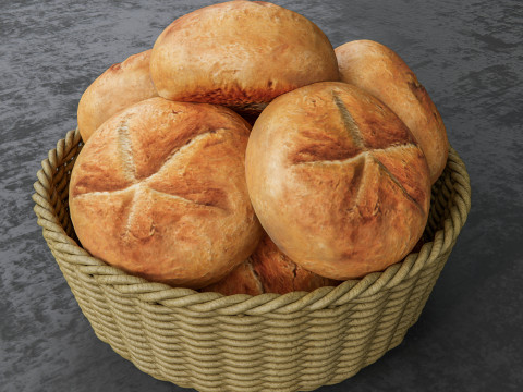 Bakery Bun Bread 3D मॉडल