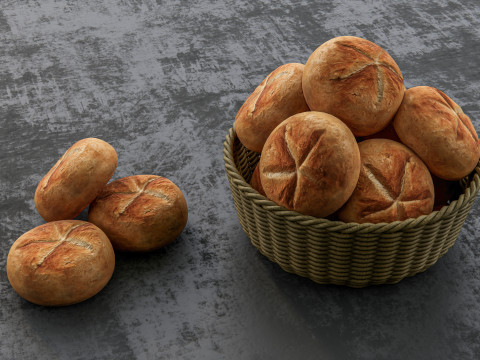 Bakery Bun Bread 3D मॉडल