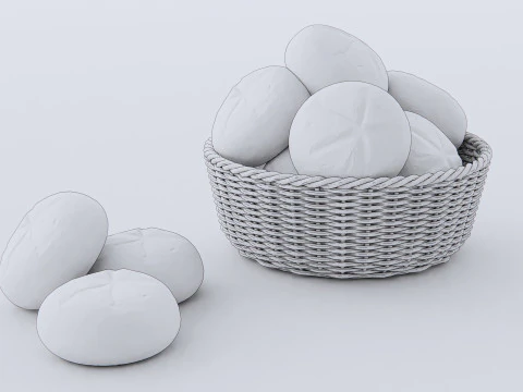 B&auml;ckerei-Br&ouml;tchenbrot 3D Modell