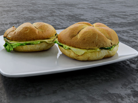 Burger 3D मॉडल