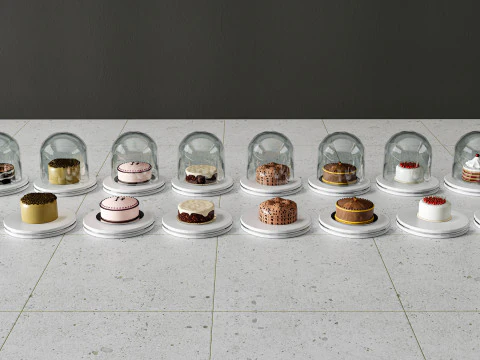 Esposizione della torta Modello 3D