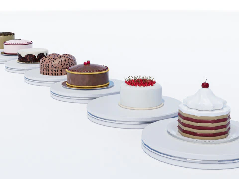 Esposizione della torta Modello 3D