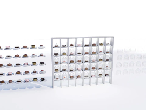 Esposizione della torta Modello 3D