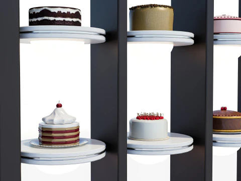 Esposizione della torta Modello 3D