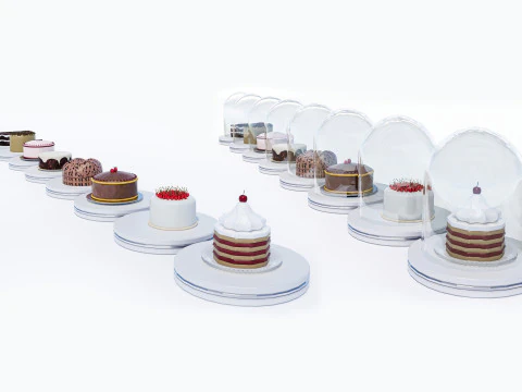 Esposizione della torta Modello 3D