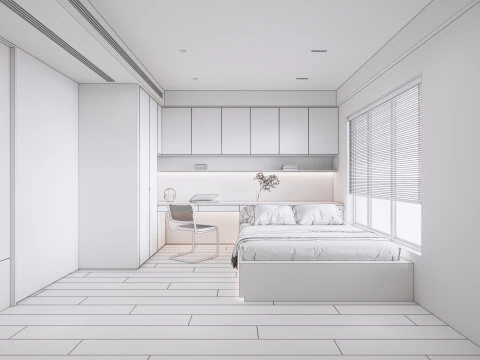 Schlafzimmer 01 3D Modell