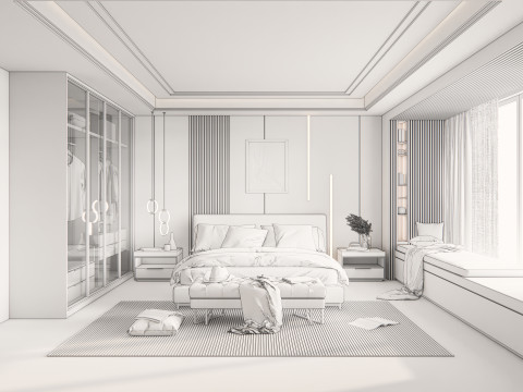 Bedroom 03 3D Модель