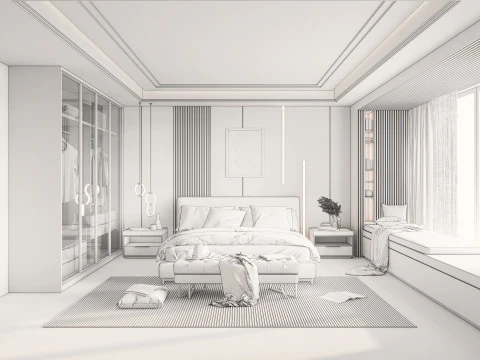 Camera da letto 03 Modello 3D