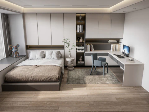 Schlafzimmer 04 3D Modell