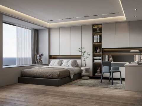 Schlafzimmer 04 3D Modell