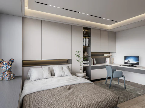 Schlafzimmer 04 3D Modell