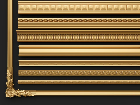Classic carvings moldings 00 Modelo 3D